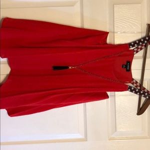 A. Byer , dressy scarf tank top.